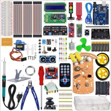 Eğiteklab Arduino Süper Başlangıç Eğitim Seti ve Lehimleme Seti Eğlenceli Tasarım ve Zeka Geliştirici