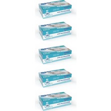 Dolphin Pudrasız Nitril Eldiven Beyaz M Beden 100 Adet x 5 Paket