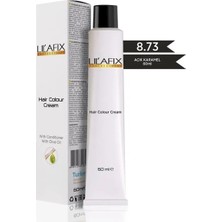TeknoKapsül Lilafix Krem Profesyonel Tüp Saç Boyası 60ML - 8.73 Açık Karamel