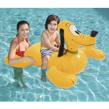 Bestway Tutmalı Köpek Binici Bot - Çocuk Şişme Köpek Figürlü Yatak - Deniz Binici Sevimli Köpek - Havuz Binici Köpek 117X107 Cm.