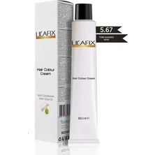 TeknoKapsül Lilafix Krem Profesyonel Tüp Saç Boyası 60ML - 5.67 Türk Kahvesi