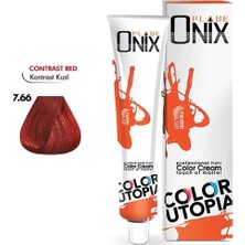 TeknoKapsül Tüp Saç Boyası 60 ml Profesyonel Krem Boya - 7/66 Kontrast Kizil