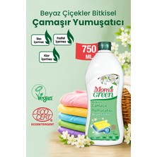 Mom's Green Bitkisel Çamaşır Yumuşatıcı -Beyaz Çiçekleri 750 ml (40 Yıkama)