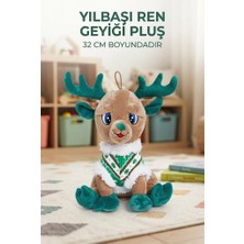 Farbu Oyuncak Peluş Ren Geyiği 32 cm Sevimli Konforlu: Peluş Uyku Yastığı ve Sarılma Arkadaşı Dekoratif Oyuncak