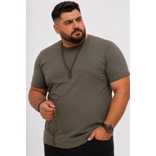 Annex Yuvarlak Yaka Erkek Battal Düz Renk Pamuklu Basic Tshirt