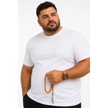 Annex Yuvarlak Yaka Erkek Battal Düz Renk Pamuklu Basic Tshirt