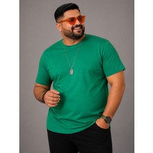 Annex Yuvarlak Yaka Erkek Battal Düz Renk Pamuklu Basic Tshirt
