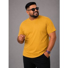 Annex Yuvarlak Yaka Erkek Battal Düz Renk Pamuklu Basic Tshirt
