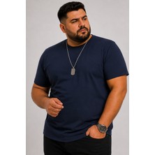 Annex Yuvarlak Yaka Erkek Battal Düz Renk Pamuklu Basic Tshirt