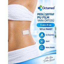 Octacare Su Geçirmez Şeffaf Pu Film Pedli Örtü 10 Adet