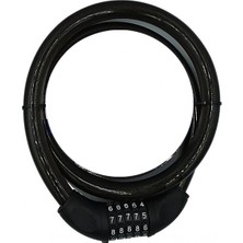 Pileli Store YM-747 120CM 20MM 5 Şifreli Siyah Motorsiklet Kilidi