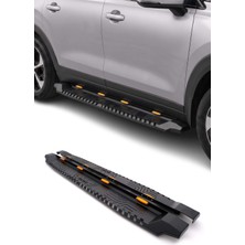 Omac Nissan Navara 2006-2015 Uyumlu Araca Özel Dakar LED V1 Yan Basamak Siyah