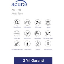 Acura AC-50 Akıllı Tartı Yağ, Su, Kas ve Kilo Ölçer Özellikleriyle Bebek Sağlığına Uygun