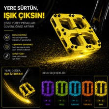 Belirtilmemiş Mtb Bisiklet Pedal Sağ Sol Takım Çivili Işıklı