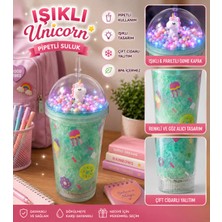 Belirtilmemiş Bubble Işıklı Pipetli Içecek Matara Suluk Bardak