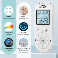 Acura AC-933 Pro Çift Kanallı 22 Programlı Profesyonel Tens Cihazı, Ergonomik Tasarım ile Konforlu Kullanım
