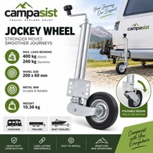 Campasist Karavan ve Römork Klavuz Teker (Statik 400KG/DINAMIK 240 Kg)