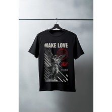 Unisex Oversize 24/1 Penye Dtf Baskılı Tişört - DTF78