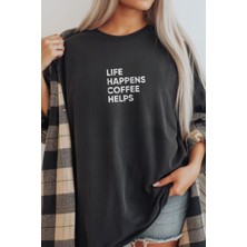 Unisex Oversize 24/1  Süprem Kumaş Penye Baskılı Tişört Pamuklu Ribanalı Bisiklet Yaka Kısa Kollu