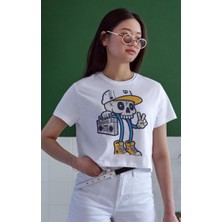 Unisex Oversize 24/1 Penye Dtf Baskılı Tişört - DTF152
