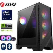 MSI Gzone Prime Intel Ultra 5 250K Plus / Nvidia Rtx 5070 12GB / 32GB Ddr5 / 1tb M.2 SSD / 240MM Sıvı Soğutma Gaming Masaüstü Bilgisayar