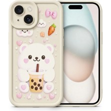 Nezih Case Iphone 14 ile Uyumlu Kamera Korumalı Sevimli Desenli Silikon Kılıf