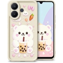 Nezih Case Vivo V60 Lite ile Uyumlu Kamera Korumalı Sevimli Desenli Silikon Kılıf