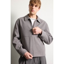 DeFacto Regular Fit Polo Yaka Astarlı Fermuarlı Kaşe Mont H2049AX26AU