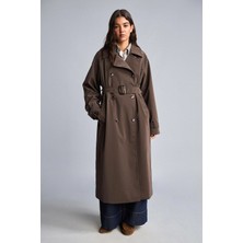 DeFacto Regular Fit Kemerli Kruvaze Uzun Trençkot H3947AX26AU