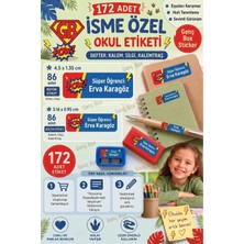 Genç Box Süper Öğrenci Özel Isimli Etiket- Okul Kalem ve Defter Etiketi Sticker Seti