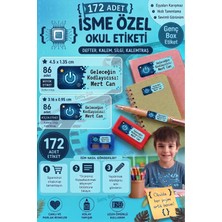 Genç Box Kodlayıcı Temalı Öğrenci Özel Isimli Etiket- Okul Kalem ve Defter Etiketi Sticker Seti