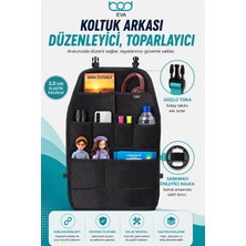 Bod Eva Serisi Koltuk Arkası Düzenleyici Araç Içi Organizer Siyah