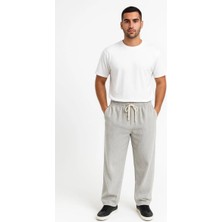 Erkek Fitilli Kadife Cepli Buggy Pantolon Oversize Rahat Kalıp - Gri