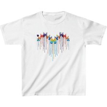 Çocuk Unisex Baskılı T-Shirt - Beyaz