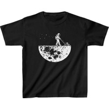 Unisex Çocuk Baskılı T-Shirt - Siyah