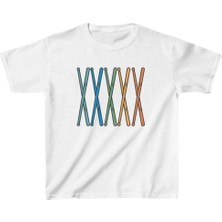 Unisex Çocuk Baskılı T-Shirt - Beyaz