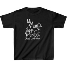 Unisex Çocuk Baskılı T-Shirt - Siyah