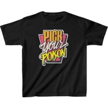 Unisex Çocuk Baskılı T-Shirt - Siyah