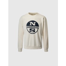 North Sails Archive Comfort Fit Grafik Baskılı Bisiklet Yaka Erkek Pamuk Sweatshirt