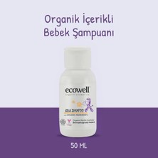 Ecowell Organik İçerikli Bebe Şampuanı 50 ml Seyahat Boyu Dermatolojik Test Edilmiş Hassas Ciltler İçin