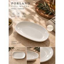 Porland Pioli Milena Kayık Tabak 20 cm Şık Sunum Meze Tabağı