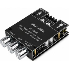 OEM ZK-1002T 2X100W Bluetooth 5.0 TPA3116D2 Stereo Amfi Modülü – Bas/tiz Kontrollü