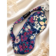 ICON SILK 'Sleep & Glow' %100 Saf Ipek Uyku Maskesi Göz Bandı (Çiçek Desenli)