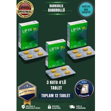 Palvin L'ıfta_tablet X3 Kutu Içinde 4'lü Toplam 12 Adet Tablet 20MG_HAP Orijinal 100%GARANTILI_PERFORMANS_KUVVET_DESTEK ERKEKLERÖZEL_HAP_LIFTA_20MG_4
