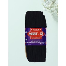 Ak Tuhafiye 0.8 mm Paça-Bel-Etek-Eşofman Lastiği Yassı Siyah 50 Metre