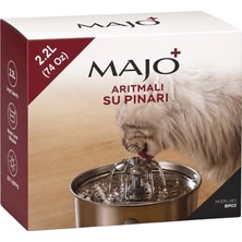 Majo Paslanmaz Çelik Kedi Su Çeşmesi Papatya 2.2 Lt