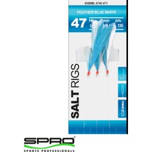 Spro 47 Salt Rig Feather Blue White #1/0 3h