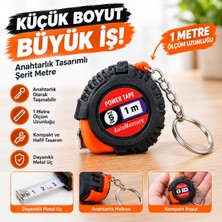 aldım geldim Mini Şerit Metre Anahtarlık 1 Metre Cep Boy Mezura Taşınabilir Ölçüm Aleti