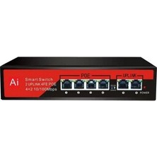 Ezcool EZ-04PSE 65W Poe Yönetilemez 6 Port Swıtch