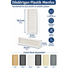 Şen Aksesuar Dikdörtgen Plastik Menfez Havalandırma Izgarası 19,5 × 6 cm – Dekoratif Hava Menfezi